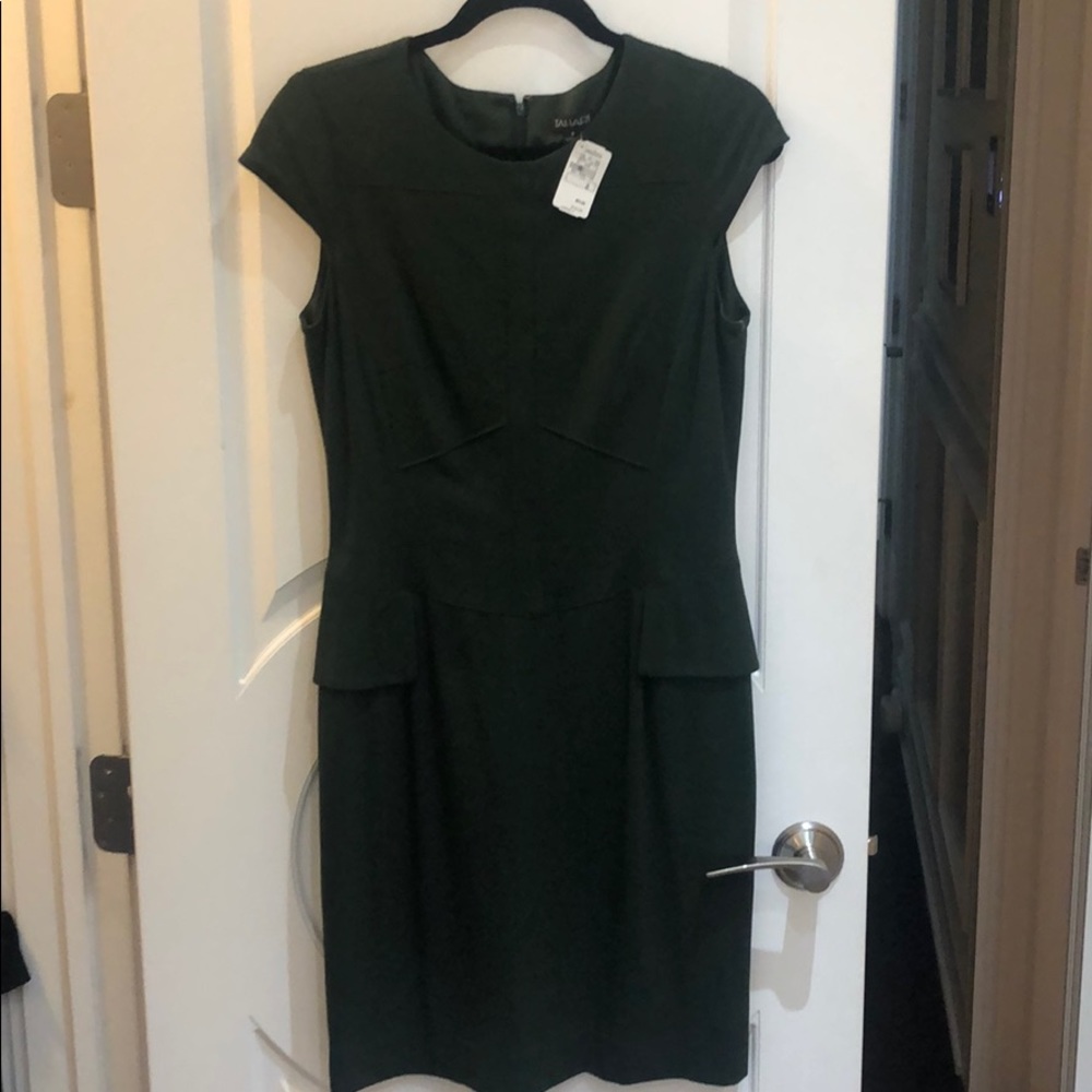 Olive green Tahari dress. Size 8. New with tags.